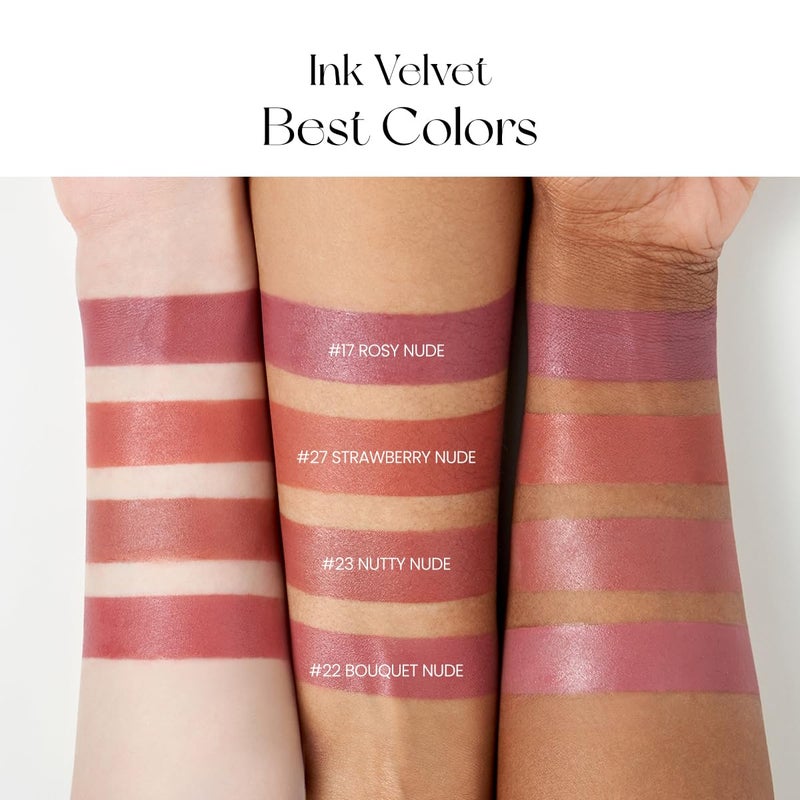 Peripera Ink the Velvet Lip Tint - High Pigment Color, Longwear, Weightless, Not Animal Tested, Gluten-Free, Paraben-Free (027 STRAWBERRY NUDE) - Image 4